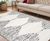 5' X 7' Ivory And Black Geometric Area Rug
