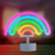 Rainbow Desktop Neon Light Up Sign