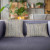 Plutus Blue Mixed Stripe Luxury Throw Pillow