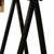 60" Natural and Black Solid Wood and Metal Trestle Executive Desk