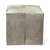 20" Gray Wool Cube Ottoman