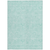 8' X 10' Teal Blue And Aqua Floral Washable Indoor Outdoor Area Rug