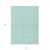 8' X 10' Teal Blue And Aqua Floral Washable Indoor Outdoor Area Rug
