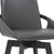 27" Gray and Black Faux Leather Low Back Bar Height Swivel Bar Chair
