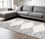 8' X 10' Ivory And Black Geometric Area Rug