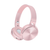 Pink Folding Bluetooth Headphones