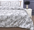 AWST Int'l "Lila" Elegant Horse Comforter Set- White w/ Gray- Twin