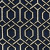 Plutus Midnight Padlock Blue, Black and Beige Luxury Throw Pillow