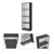 71" Gray And White Wood Four Tier Bookcase