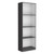 71" Gray And White Wood Four Tier Bookcase