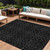 10' X 14' Gray And Charcoal Medallion Washable Indoor Outdoor Area Rug