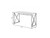 47" White and Silver Wood and Metal Computer Desk