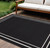 7' X 10' Black And Ivory Indoor Outdoor Area Rug