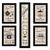 Set Of Five Kitchen Friendship Black Framed Print Kitchen Wall Art - 608219013967