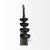 19" Charcoal Metal Vintage Spice Rack Tabletop Sculpture