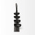 19" Charcoal Metal Vintage Spice Rack Tabletop Sculpture