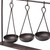 19" Charcoal Metal Vintage Spice Rack Tabletop Sculpture