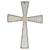 Metal Wall Cross Silver 22"