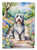 Bearded Collie Spring Garden Garden Flag