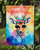 Hippie Animal Deer Garden Flag