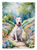 Bull Terrier Spring Path Garden Flag