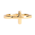 Ring Size 6 Gold Plated Horizontal Cross