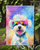 Bichon Frise Hippie Dawg Garden Flag