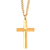 Necklace By His Stripes Gold Mens Cross