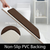 Burgundy 2 Piece Striped Fake Fur Rabbit Bathroom Bath Mat