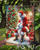 Samoyed and Santa Claus Garden Flag
