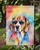 Beagle Hippie Dawg Garden Flag
