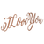 I Love You Copper Metal Word Wall Plaque