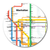 Courtside Market Manhattan Subway Map Circular Wood Decor