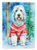 Bearded Collie Christmas Garden Flag