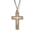 Silver Plated Cross With Cutout Nail Cross Necklace