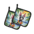 Australian Shepherd Luau Pair of Pot Holders