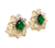 Multi-Stone Cz Stud Earrings in 925 Sterling Silver