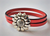 Children's Flower Leather Bracelet (Silver or Brass)