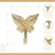 5" Gold Cast Iron Butterfly Wall Hook