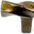 Set of Six Distressed Bronze Twisted Geometric Metal Drawer Pull Knobs
