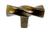 Set of Six Distressed Bronze Twisted Geometric Metal Drawer Pull Knobs