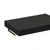 16" Black Wood And Linen Serving Tray With Handles