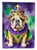 English Bulldog King of Mardi Gras Garden Flag