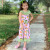 AnnLoren Big Little Girls Pretty as a Peach Capri Jumpsuit One Piece Outfit