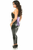 Lavish Faux Leather Lace-Up Short Bustier Top