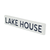 5" X 24" White Lake House Metal Wall Decor