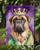 Bullmastiff King of Mardi Gras Garden Flag
