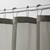 Gray Sheer and Grid Shower Curtain and Liner Set