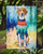 American English Coonhound Christmas Garden Flag