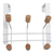 12 Piece Set - Matte Black Double Glide Shower Curtain Hooks